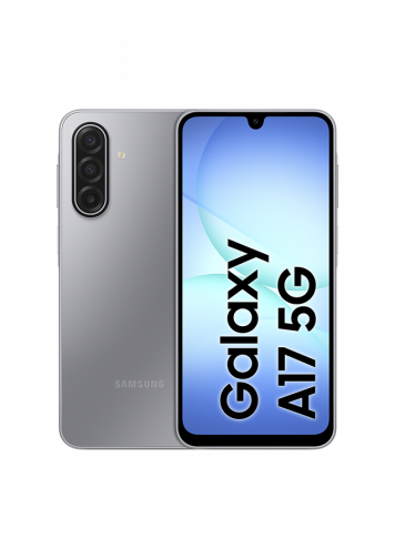 Samsung Galaxy A17 5G Gris 128Go : image de face et de dos