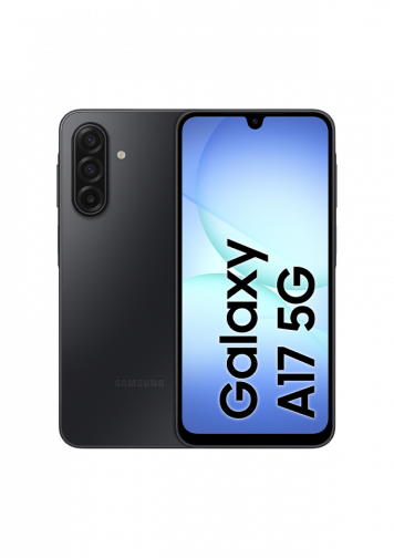 Samsung Galaxy A17 5G Noir 128Go : image de face et de dos