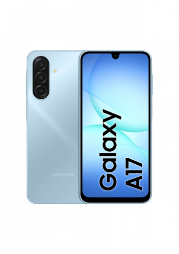 Samsung Galaxy A17 4G Bleu 128Go : image de face et de dos