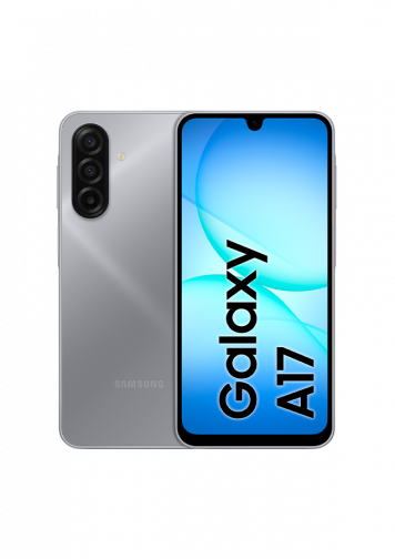 Samsung Galaxy A17 4G Gris 128Go : image de face et de dos