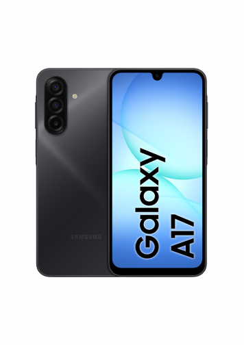 Samsung Galaxy A17 4G Noir 128Go : image de face et de dos