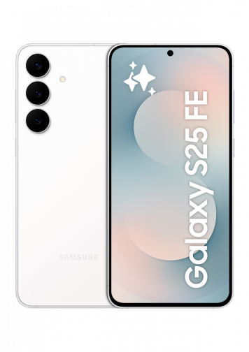 Samsung Galaxy S25 FE Blanc 128Go : image de face et de dos