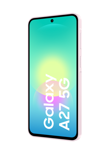 Samsung Galaxy A27 rose 128 Go face gauche