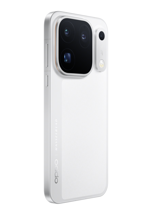 Oppo FindX 10 Pro Max Blanc Lune de 3/4 dos 