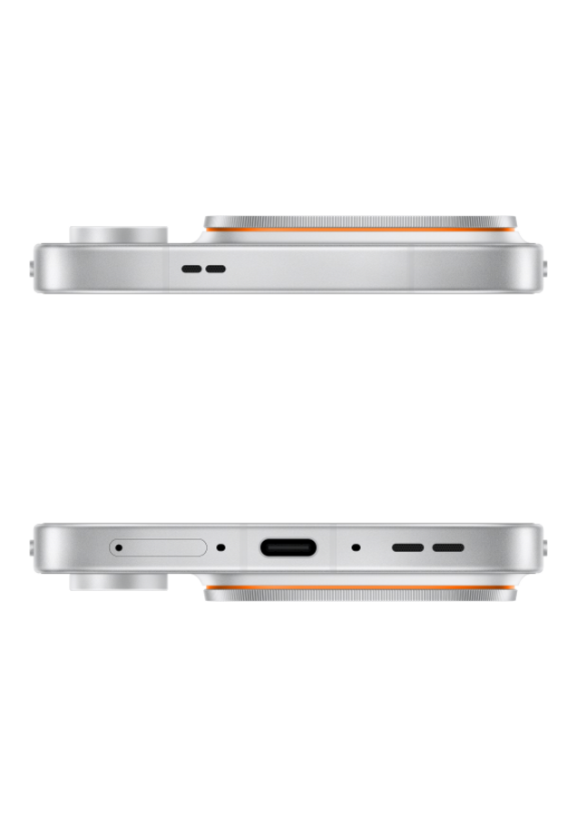 Oppo FindX 10 Pro Max Blanc Lune vue du dessus et du dessous 