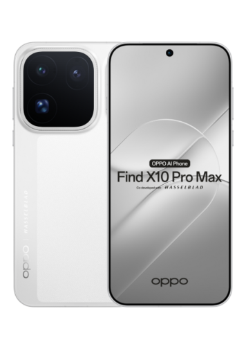 Oppo FindX 10 Pro Max Blanc Lune de face et de dos 