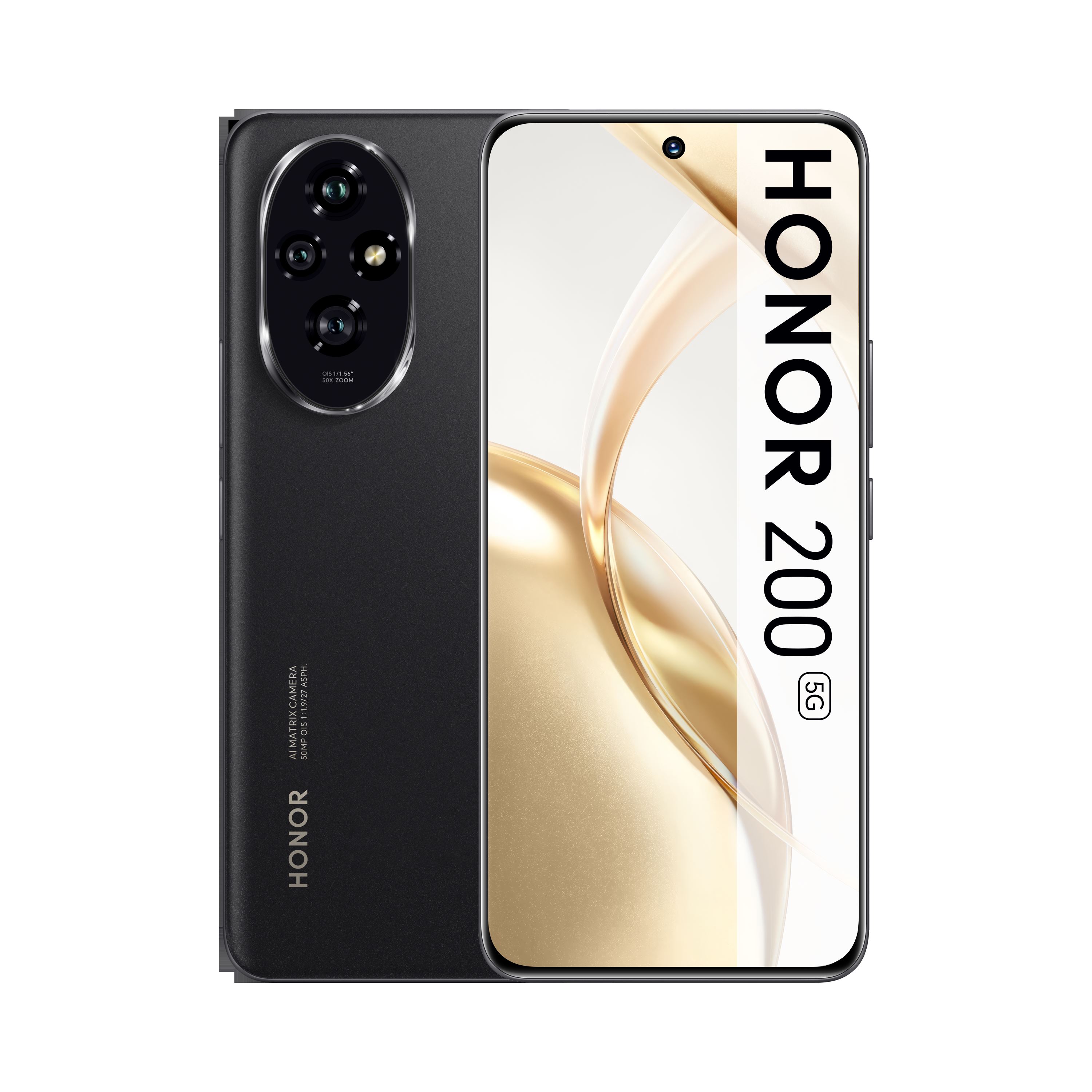 Visuel HONOR 200 Noir face + dos avec logo