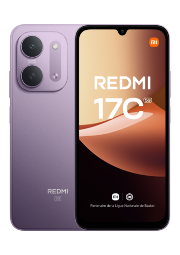 Xiaomi Redmi 17C 5G violet de dos et de face 