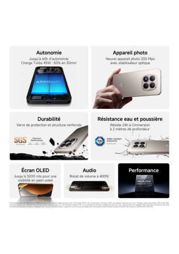 Xiaomi Redmi Note 15 Pro 5G Noir 256 Go