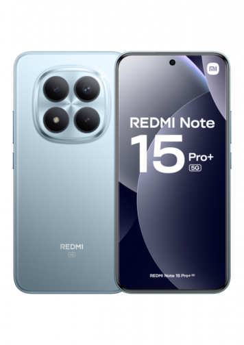 Xiaomi Redmi Note 15 Pro Plus 5G Bleu 256 Go : image de face et de dos
