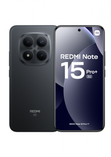 Xiaomi Redmi Note 15 Pro Plus 5G Noir 256 Go : image de face et de dos
