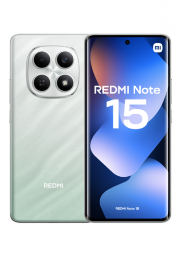 Xiaomi Redmi Note 15 4G Vert 128 Go : image de face et de dos