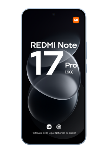 Xiaomi Redmi Note 17 Pro 5G bleu 256 Go de face 
