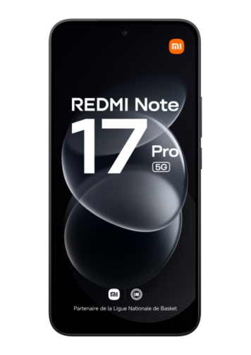 Xiaomi Redmi Note 17 Pro 5G+ noir 256 Go de face