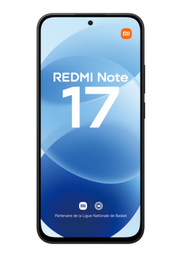 Xiaomi REDMI Note 17 4G noir 128 Go de face
