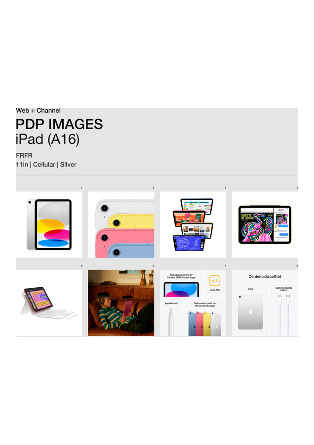 Apple iPad 11 pouces Wi-Fi  Argent 128Go (2025)