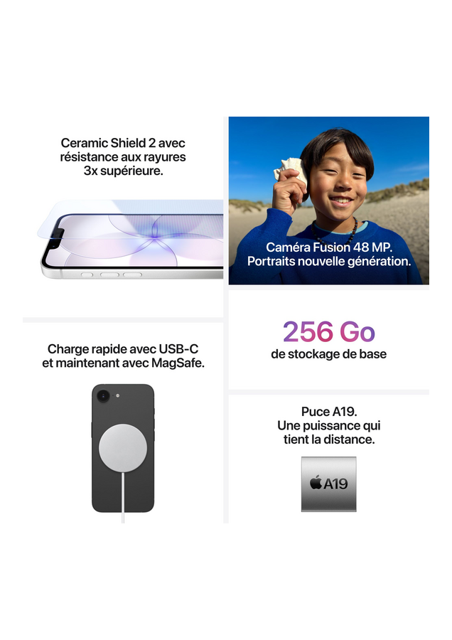 Apple 17e Noir 256Go