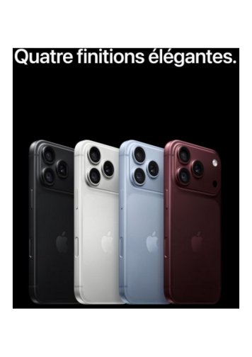 Visuel des 4 couleurs de l'iPhone 18 Pro