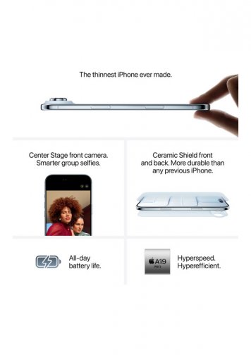 Apple iPhone Air 5G+ Or clair 512Go