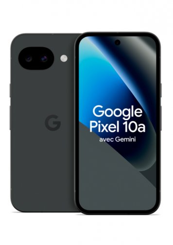image Google Pixel 10a noir volcanique de dos et de face
