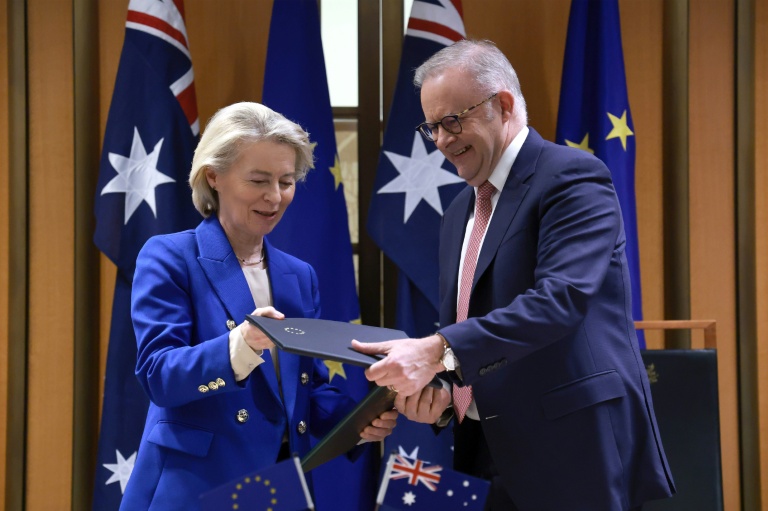 L'UE et l'Australie célèbrent un accord qui crispe les agriculteurs européens