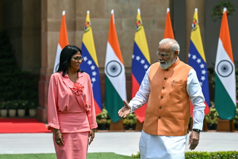 Inde : Modi a reçu la présidente par intérim du Venezuela, un fournisseur clé de pétrole