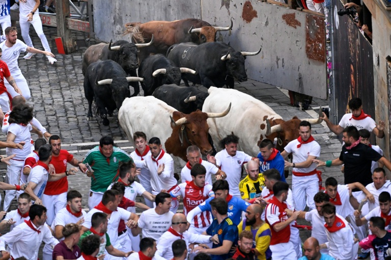 En Espagne, dernier jour des fêtes de la San Fermin à Pampelune, 57 blessés cette année