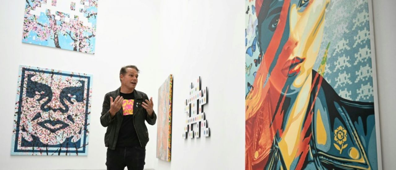 A Londres, la "joyeuse collaboration" de trois artistes stars de la culture underground