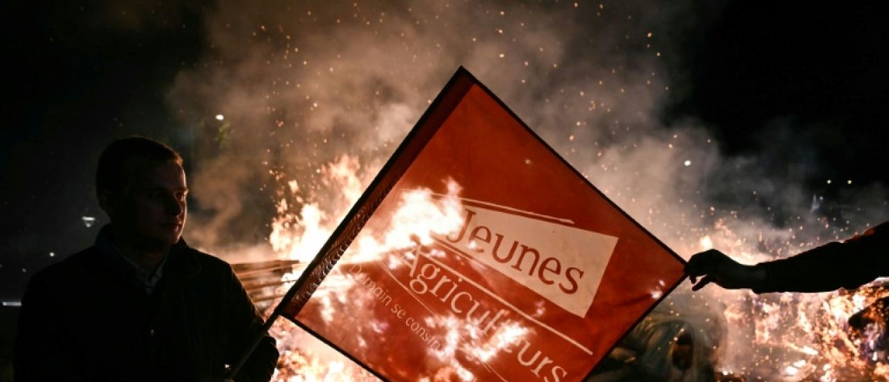 A Rouen, 250 agriculteurs manifestent contre l'accord avec le Mercosur