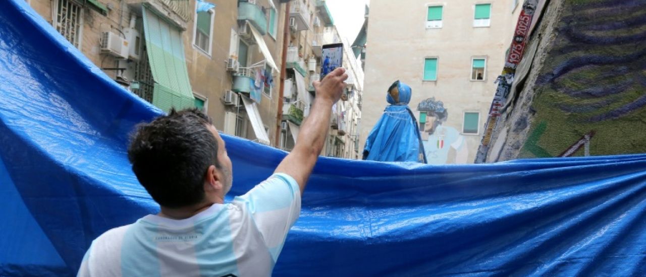 Italie: la célèbre "place Maradona" à Naples fermée par des commerçants mécontents