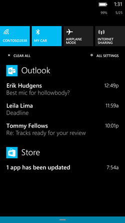 notifications windows phone 8.1