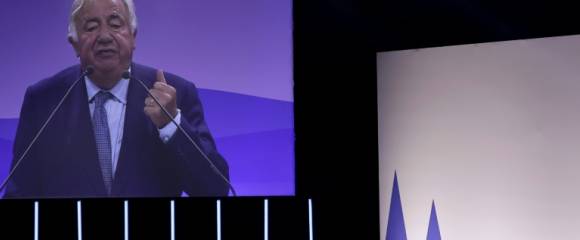 Le président du Sénat Gérard Larcher aux universités d'été des Républicains, le 6 septembre 2025 à Port-Marly, dans les Yvelines Le président du Sénat Gérard Larcher aux universités d'été des Républicains, le 6 septembre 2025 à Port-Marly, dans les Yvelines