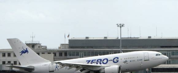 L'Airbus A-310 Zero-G, le 5 mai 2015, à l'aéroport de Bordeaux L'Airbus A-310 Zero-G, le 5 mai 2015, à l'aéroport de Bordeaux