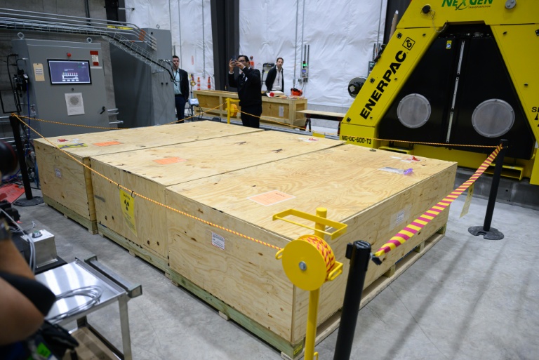 Du combustible nucléaire chez Aalo Atomics lors d'une visite de l'Idaho National Laboratory, à l'ouest d'Idaho Falls), le 25 juin 2026