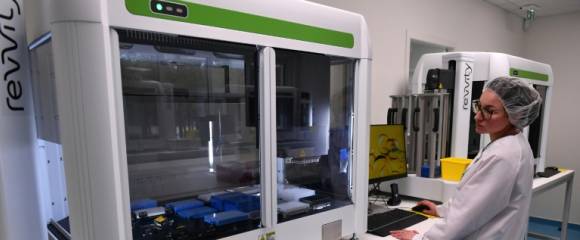 Le laboratoire d'analyse Ziwig à Tercis-les-Bains, dans le département des Landes, le 25 mars 2024 Le laboratoire d'analyse Ziwig à Tercis-les-Bains, dans le département des Landes, le 25 mars 2024