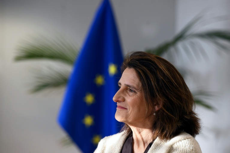 Teresa Ribera, vice-présidente de la Commission européenne, le 30 janvier 2026 à Bruxelles