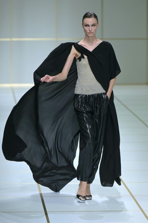Défilé de la collection printemps-été Giorgio Armani lors de la semaine de la mode, le 27 septembre 2026 à Milan