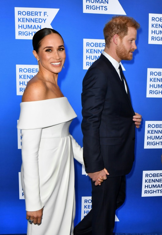 Le prince Harry et son épouse Megan à un gala de bienfaisance à New Yorkle 6 décembre 2022