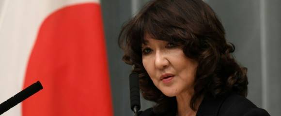 Satsuki Katayama, alors ministre de la Revitalisation régionale, lors d'une conférence de presse à Tokyo, le 2 octobre 2018 Satsuki Katayama, alors ministre de la Revitalisation régionale, lors d'une conférence de presse à Tokyo, le 2 octobre 2018